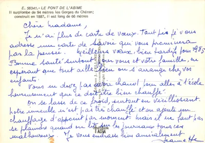 Pont de l'Abîme — pont suspendu sur le Chéran — Éditions J. Cellard — पीछे