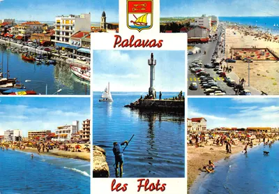 Palavas-les-Flots — vue panoramique du port, de la plage et du phare — Éditions « MAP »