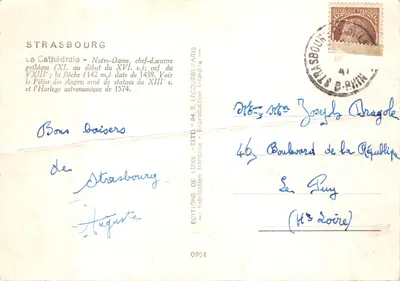 Strasbourg — Cathédrale Notre-Dame — éditeur Estel — Verso