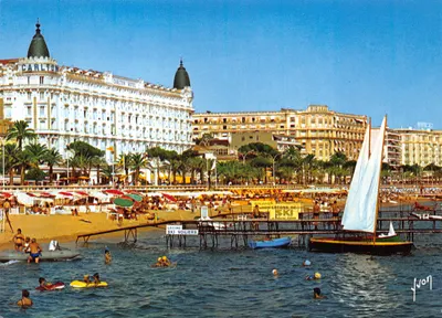 Cannes — Plage et les Grands Hôtels — Éditeur : La Côte d'Azur, miracle de la nature