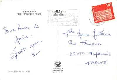 Zegar kwiatowy — reprodukcja zegara kwiatowego w Genewie — Éditions Jaeger & Cie — Rewers