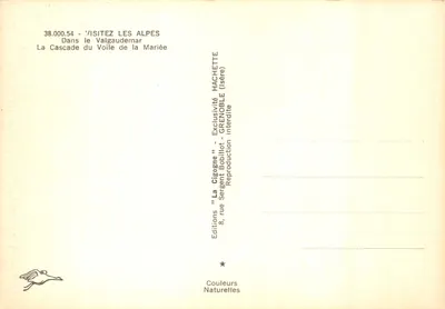 La Cascade du Voile de la Mariée — Valgaudemar (Isère) — Éditions La Cigogne — Rewers