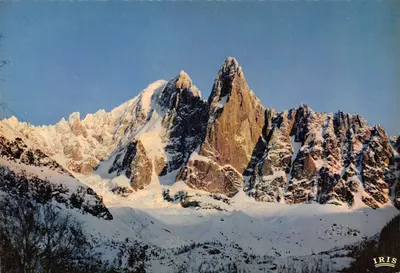 Chamonix - Mont Blanc — Coucher de Soleil sur les Drus — éditeur IRIS