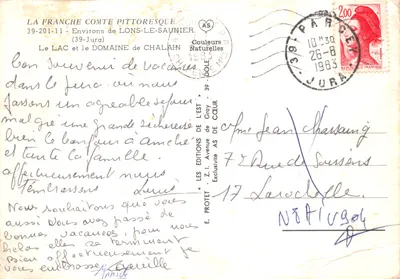 Lac de Chalain — Domaine de vacances — Éditions AS — Verso