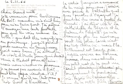 Madrid - Prado, Fontaine des Coquilles — éditeur GACIA GARRABELL y Cía. S.R.C. n° 90 — Verso