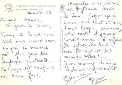 Grottes de Choranche — Salle d'entrée — Éditions du Castelet — Verso