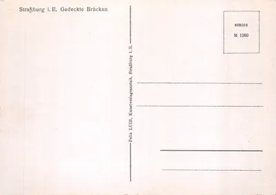 Strasbourg — Mosty sklejone — Wydawca: Felix LUIB, nr 668096 — Rewers