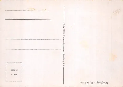 Katedra Notre-Dame w Strasburgu — widok fasady i wieży — wydawca Felix LUB, Strasbourg i. E — Rewers