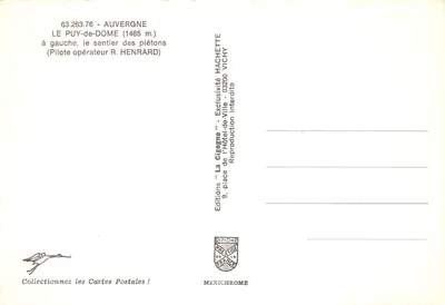 Le Puy-de-Dôme — sommet avec antenne et bâtiments — éditeur IRIS — Verso