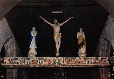 La Crucifixion — scène de la Passion sur poutre de gloire — Éditions JOS