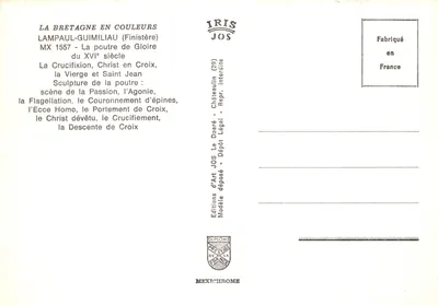 La Crucifixion — scène de la Passion sur poutre de gloire — Éditions JOS — Verso