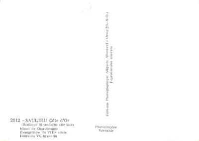 Saulieu — Bazylika św. Andoche — Missal bizantyjski z VIII wieku — Rewers