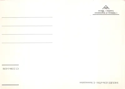 Saulieu (Côte-d'Or) — détails de sculptures en bois gothiques — Éditions Cim Combier / Macon — Verso