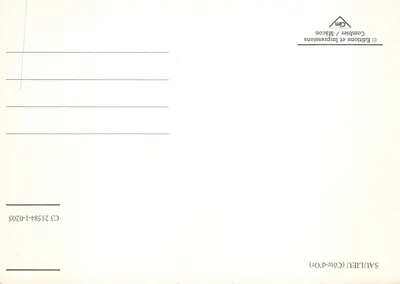 Portał romański katedry — szczegół rzeźby i drzwi drewniane — wydawca Combier / Macon — Rewers