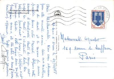 Chapelle de Montagne — éditeur ITALCOLORE COULEURS NATURELLES, n° 556 — Verso