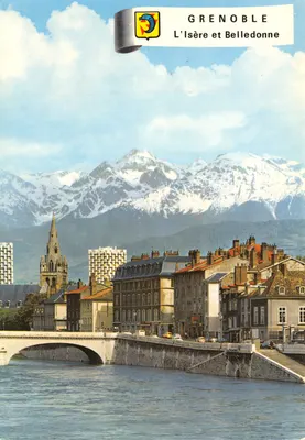 Grenoble — vue sur l'Isère et la chaîne de Belledonne — éditeur GRENABLE SPADEM