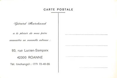 Scène de dessin animé — maison volante et immeuble aux yeux — éditeur non visible — Verso
