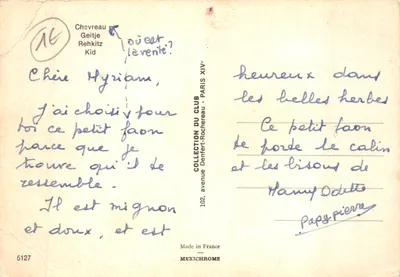 Petit faon — dans les belles herbes — Mexichrome, n°5127 — Verso