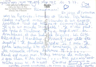 Le Gave de Pau — Vallée d'Argelès-Gazost — éditeur Éditions COLOR ADIA, n° 1267 — Verso