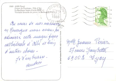 Albi — Basilique Sainte-Cécile — éditeur S.A. Cartes Postales APA-POUX — Verso