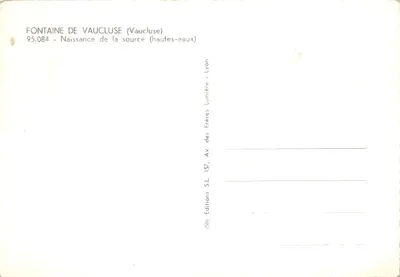 Fontaine de Vaucluse — Nascita della sorgente (acqua alta) — Éditions des Frères Lumière, Lyon — Verso