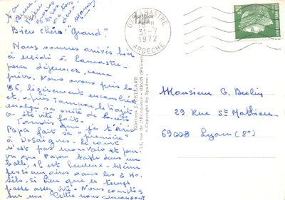 Mała kozica — na polu kwiatów — Wydawnictwo J. CELLARD — Rewers