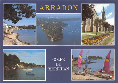 Arradon — vue panoramique et église — Éditions d'Art JACK