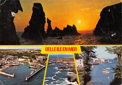 Belle-Île-en-Mer — paysages côtiers au coucher du soleil — Éditions Pierre Guiberon