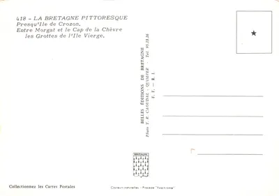 Presqu'île de Crozon — entre Morgat et le Cap de la Chèvre — Éditions Y.R. Caoudal — Verso