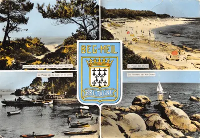Beg-Meil — Vue de la Grande Plage, des Dunes et des Rochers de Ker-Diséol — Éditeur : Beg-Meil, Bretagne