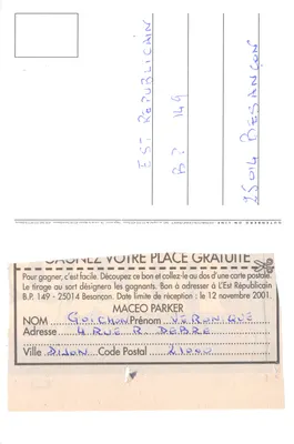 Plage — scène de vacances avec chaise longue et ballon — Casino Supermarchés — Verso