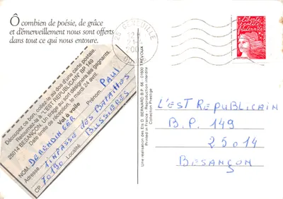 Fregat w locie — wydawca Ets D. Bernard, nr 25014 — Rewers