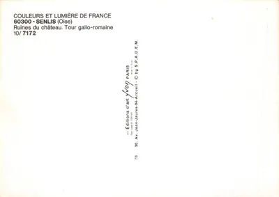 Ruines du château — Tour gallo-romaine — Éditions Jean Legal — Verso
