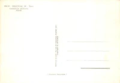 Beauvais — Katedra św. Piotra — Wydawnictwo SPADEM — Rewers