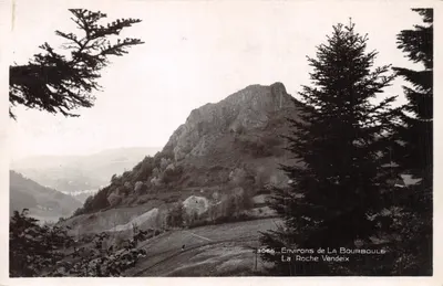 La Roche Vendeix — vue des environs de La Bourboule — Édition la Cigogne, Vichy