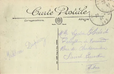 Lourdes — Widok z góry — LL. — Wydawca IMPRIMÉ SUR LA CARTE nr 220 — Rewers