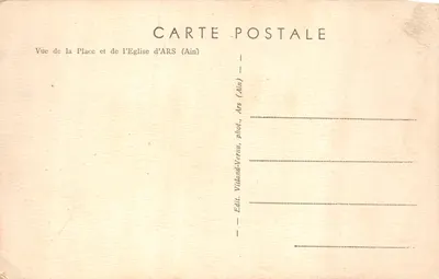 Place et église d'ARS (Ain) — éditeur Villand-Vernu, phot. Ars (Ain) — Verso