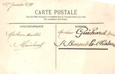 Fontainebleau — Le Palais — L'Avenue des Cascades — L.L — Verso
