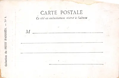 Paris — L'Arc de Triomphe — Collection du PETIT PARISIEN, N° 4 — Verso