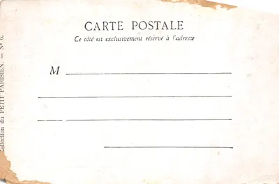 Paris — Le Panthéon — Impression sur la carte, n°6 — Verso