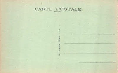 Cascade du Pont Es-Retours — vue de la cascade en cascade sur rochers — éditeur R. Leroquais, Vire — Verso