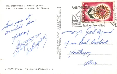 Saint-Honoré-les-Bains — Le Parc et l'Hôtel du Morvan — Combier Imp. (S.-et-L.) — Verso