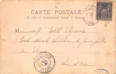 Cathédrale Notre-Dame — vue de la façade et du fleuve — éditeur B.F., Paris, n° 64 — Verso