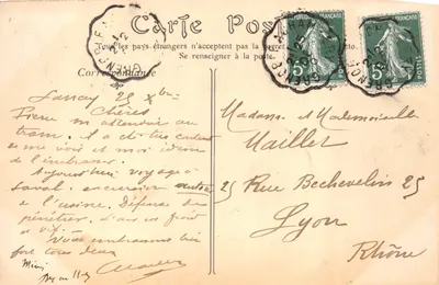 Grenoble — Quai Perrière i Klasztor Wizytyzacyjny — ND Phot — Rewers
