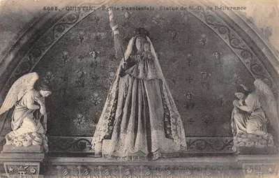 Quintin — Église paroissiale, statue de N.D. de Délivrance — Éditeur L. Harmonie, St-B