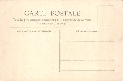 Belweder Buttes-Chaumont — widok z belwedera na skałach z mostkiem — kolekcja Petit Journal — Rewers