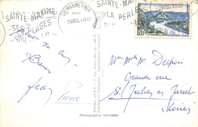 Sainte-Maxime — Les quais et ses yachts — Éditions SEPT. - Fabrication Française — Verso