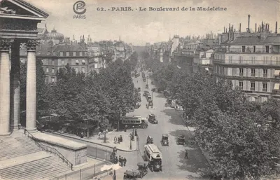 Paris — Le Boulevard de la Madeleine — Imprimeries Réunies de Nancy, n°62