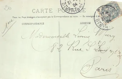 Paryż — Ogólny widok Louwru — LL. n°49 — Rewers