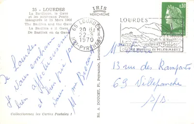 Lourdes — Bazylika i nowe mosty nad Gavem — wydawca IRIS — Rewers